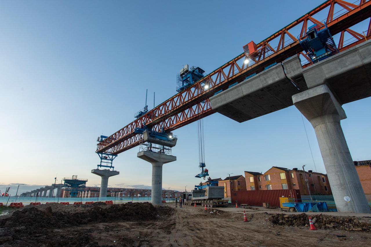 Avances en la Línea 1 del Metro de Bogotá: más de un kilómetro de viaducto construido