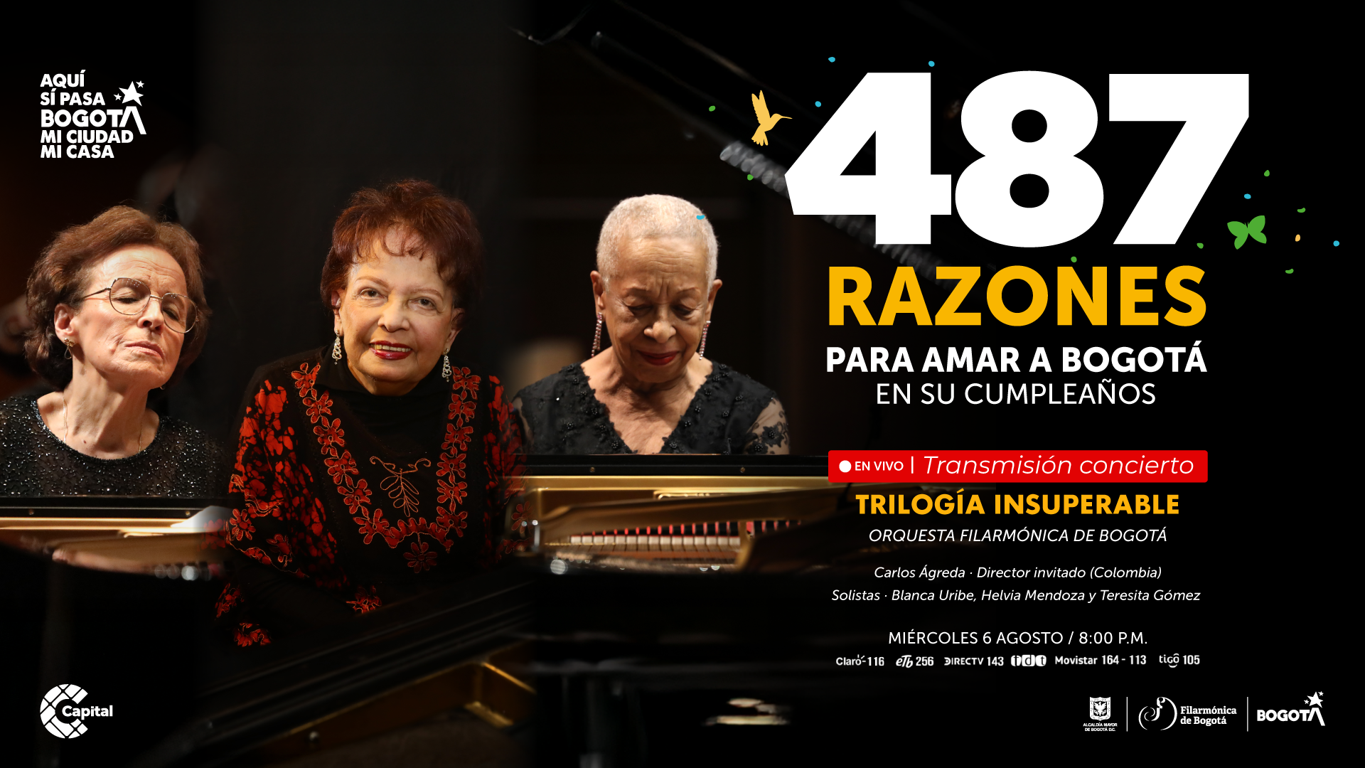 ¡Prográmate! No te pierdas el concierto Trilogía Insuperable, un homenaje a Blanca Uribe, Helvia Mendoza y Teresita Gómez