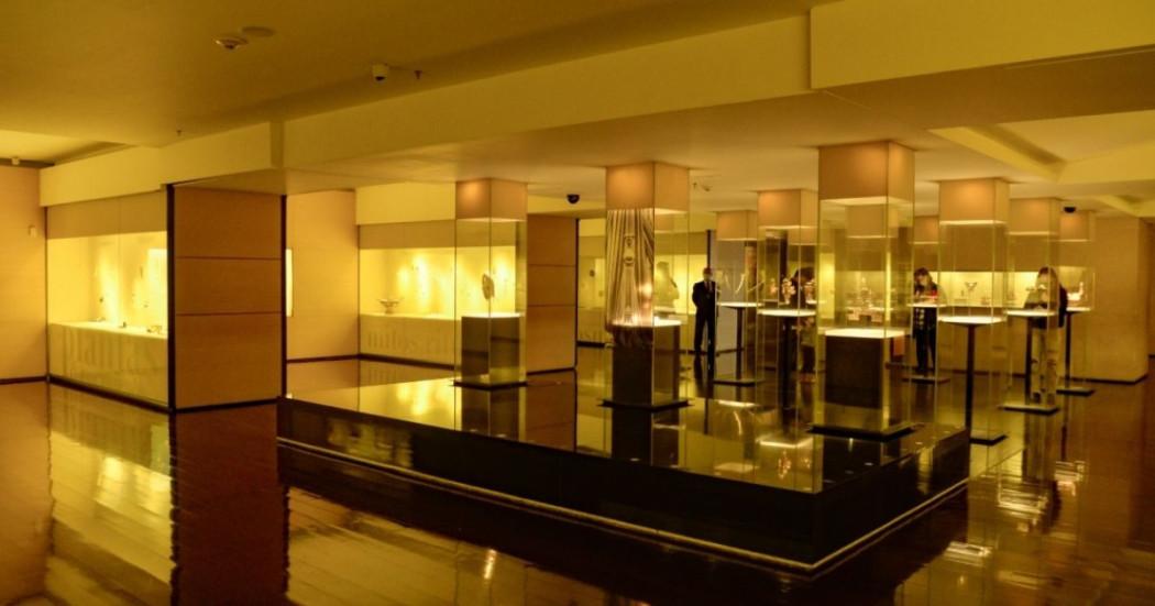 Foto del interior de una de las salas del Museo del oro.  