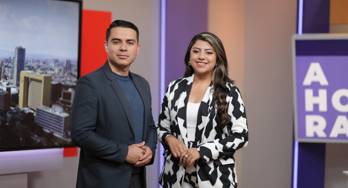 Yerson Caucha y Estanía Maldonado, periodistas de AHORA.
